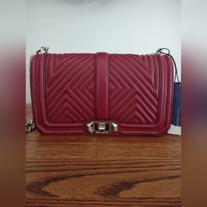 Rebecca Minkoff Geo Quilted Love Crossbody Shoulder Bag